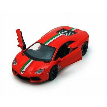 5" Kinsmart Lamborghini Aventador LP700-4 Stripes Diecast Toy Car 1:38 Orange