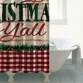 thumbnail image 4 of Shower Curtain for Bathroom Merry Christmas Red Buffalo Plaid Bathroom Curtain Waterproof Vintage Shower Curtain Hooks Included,72x72Inch, 4 of 5
