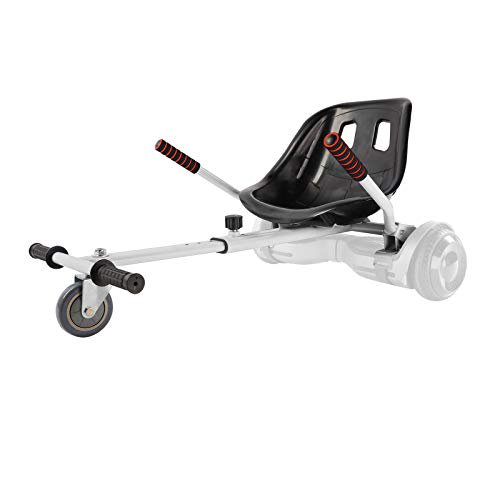 Hoverboard Accessories, Hoverboard Seat Attachment Fits Self Balancing Scooter Go Cart Frame (White)