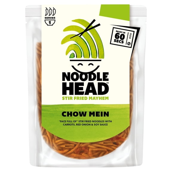 Noodle Head Stir Fried Mayhem Chow Mein 200g, Imported from Britain