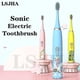 thumbnail image 3 of Cepillo de dientes eléctrico sónico para niños de 3 a 12 años, cuidado de limpieza de dientes, bacterias bucales, 6 cabezales de cepillo de repuesto, carga Usb, 3 of 5