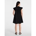 thumbnail image 4 of Time and Tru Women's Flutter Sleeve Mini Dress, Sizes XS-XXXL, 4 of 6