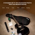 thumbnail image 2 of Fender CC-60S Solid Top Concert Acoustic Guitar - Black w/ Gig Bag, 2 of 9