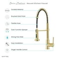 thumbnail image 6 of Nouvet Single Handle, Pull-Down Kitchen Faucet in Brushed Gold, 6 of 11