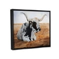 thumbnail image 3 of Stupell Longhorn Cattle Prairie Portrait Animals & Insects Painting Black Floater Framed Art Print Wall Art, 3 of 6