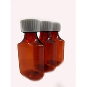 Oval Pharmacy Bottle for Liquid Medicine – Amber Medicine Bottle - Child Resistant Cap - Prescription Pharmacy Bottle… (2 Oz/40 Units)
