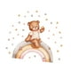 thumbnail image 5 of Papel tapiz de PVC, pegatina de pared de oso, calcomanía de pared para guardería, Mural de estrella y arcoíris para comedor, niñas, niños, ventana de, 5 of 10