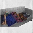 thumbnail image 6 of New York Soft Flannel Fleece Throw Blanket, NYC That Never Sleeps Reflections on Manhattan East River City Image Photo Print, Cozy Plush for Indoor and Outdoor Use, 50" x 70", Pink Blue, by Ambesonne, 6 of 6