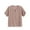 Khaki, variant on ZyeKqe Plus Size Summer Tops for Women Short Sleeve Shirts Round Neck T Shirts Loose Fitted Loungewear