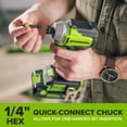 thumbnail image 5 of Greenworks PowerAll 24V 3/8" Drill and Impact Driver Combo Kit with (2) 2.0 Ah USB-C Batteries, 30W USB-C Charger Block, and 3' 100W USB-C Cable, 5 of 18