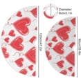 thumbnail image 3 of GZHJMY Valentine's Day Tree Skirt Home Decoration Large Round Hearts Christmas Tree Skirt for Holiday Party Home Christmas Day Ornaments, 47.2", 3 of 6