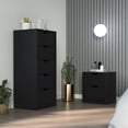 thumbnail image 2 of Black Nightstand and Dresser Bedroom Combo / Storage for Accessories and Clothes, 2 of 2