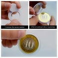 thumbnail image 6 of Austok 100 Pieces 30mm Silver Coin Holder Clear Coin Capsules Storage Container Coin Case with Gasket and Plastic Storage Organizer Box for Coin Collection Supplies Coin Holders for Collectors, 6 of 9