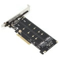thumbnail image 4 of Carte Adaptateur Double M.2 NVMe SSD à PCIE X8 M Clé Lecteur de Convertisseur de Disque Dur Extension CardPH45, 4 of 14