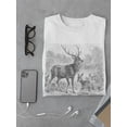 thumbnail image 3 of Vintage Red Deer Sketch T-Shirt Men -Image by Shutterstock, Male Small, 3 of 4