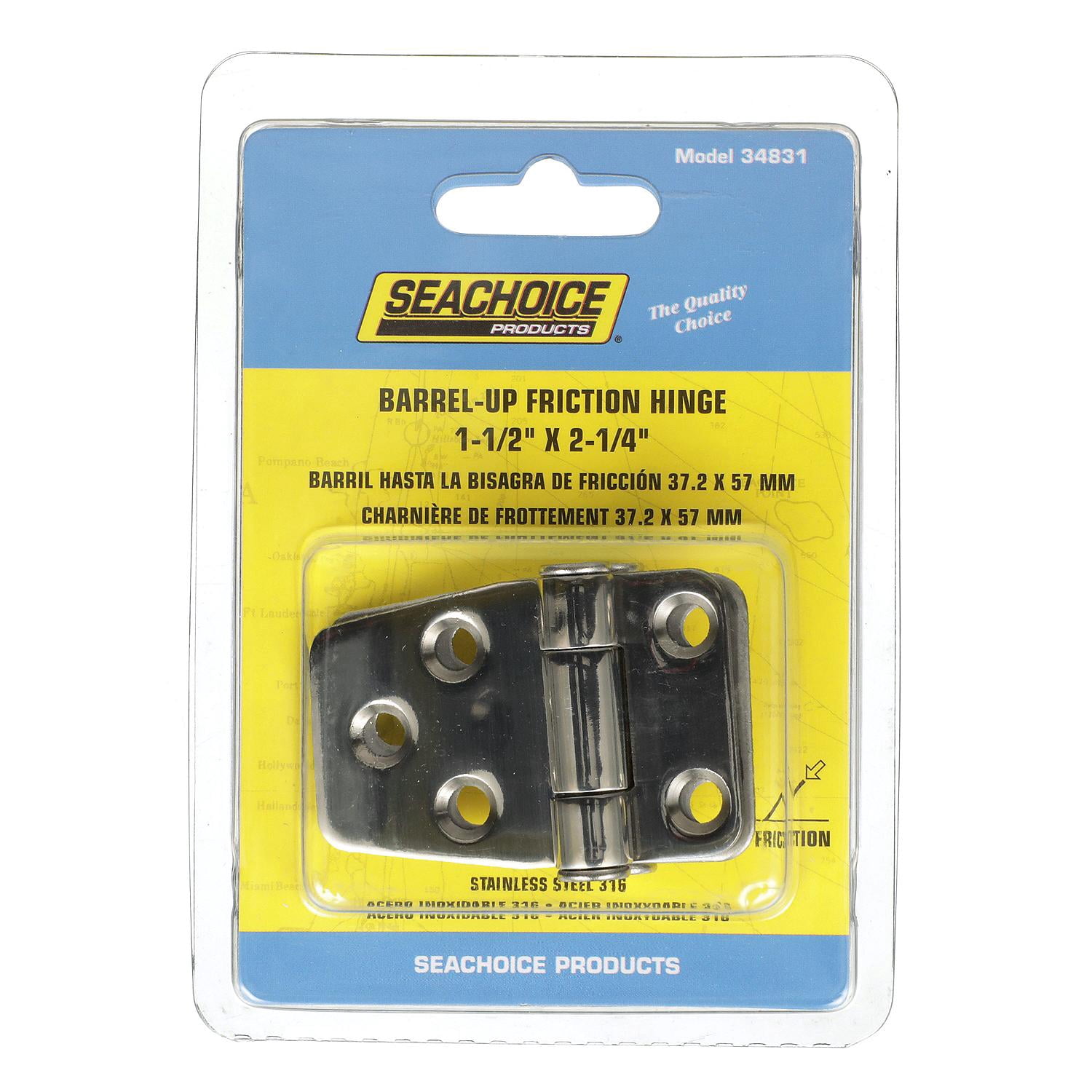 Seachoice Marine-Grade Utility Hinges, 304 Stainless Steel