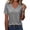 Gray, variant on Womens Summer Tops Seashell Edge V Neck Short Sleeve Shirts Casual Tunic Blouses Dressy for Bussine Work,Black