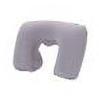 Btomtd Inflatable U Shape Neck Pillow for Travel Aviation Home Use Portable Cervical Support Pillow with Velour Cover Cushion Pillow, Gray