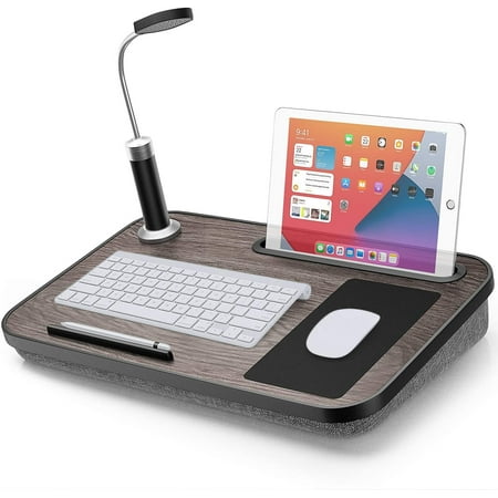 Lap Desk With Pillow Cushion Portable For Laptop Light Mouse Pad Fits Up To 15 6 Laptops W Phone Ipad Slot Reading Writing By Canada Pillow Cushion Portable Lap Desk, Cushioned Lap Desk Uk