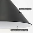 thumbnail image 2 of Kira Home 14" Metal Cone Replacement Shades, 1-5/8" Fitter Opening for Threaded Medium Base Socket, 6.75" x 14.25", (3), 2 of 7