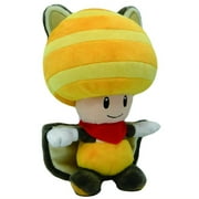 Super Anime Store Super Mario Series Flying Squirrel Yellow Toad Plush, 9"