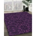 thumbnail image 3 of Ahgly Company Machine Washable Indoor Rectangle Transitional Deep Purple Area Rugs, 2' x 4', 3 of 7