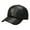 Black, variant on harmtty Fall Winter Peaked Hat Faux Leather Windproof Thickened Plush Solid Color Dome Soft Warm Long Brim Anti-slip Mid-aged Men Baseball Cap Black