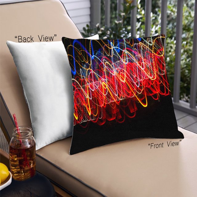 Ahgly Company Neon Neon Coussin Extérieur, 18 Pouces par 18 Pouces
