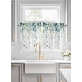 thumbnail image 2 of Eucalyptus Leaves Half Window Curtains 24 Inches Long, Spring Pastoral Butterfly Botanical Window Treatment Curtain Drapes, Short Curtains Tiers for Kitchen Over Sink, 27.5"x24", 2 Panels, 2 of 7