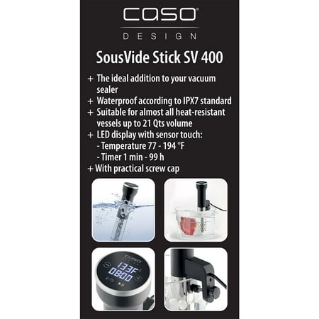 Caso Design - SV 400 Sous Vide Stick Cooker with Timer Function - Black
