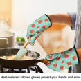 thumbnail image 4 of Pioneer Flower Floral Print Pattern Oven Mitt 2-Pack Set, Heat Resistant Kitchen Gloves, 7.7" X 12", 4 of 6
