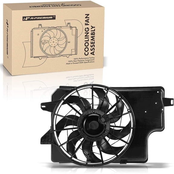 A-Premium Engine Radiator Cooling Fan Assembly Compatible with Ford Mustang 1994 1995 1996 3.8L, 4.6L, 5.0L, with Shroud