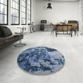 thumbnail image 4 of Ahgly Company Machine Washable Indoor Rectangle Industrial Modern Columbia Blue Area Rugs, 5' x 7', 4 of 7