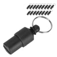 thumbnail image 4 of 20 piezas Antipérdida Etiqueta de mascota perro gato ID nombre dirección etiqueta almacenamiento barril tubo Collar colgante (negro), 4 of 12
