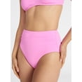 thumbnail image 4 of Time and Tru Women's and Women's Plus Ribbed High Waisted Bikini Bottoms, Sizes XS-3X, 4 of 5
