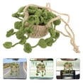 thumbnail image 6 of MRLESS Potted Plants Crochet Car Hanging Decoration Rearview Mirror Flower Basket Hanging Ornament, 6 of 6