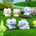 thumbnail image 3 of HYmarket Resin Elephant Figurines - Adorable Small Dummy Elephant Statues, Gardening Decorations, Home Decor (2Pcs), 3 of 8