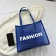 thumbnail image 3 of Bolso de playa para mujer, 2 uds., Bolso de mano de malla, Bolso de mano de PU para niñas, Bolso de compras (azul), 3 of 6