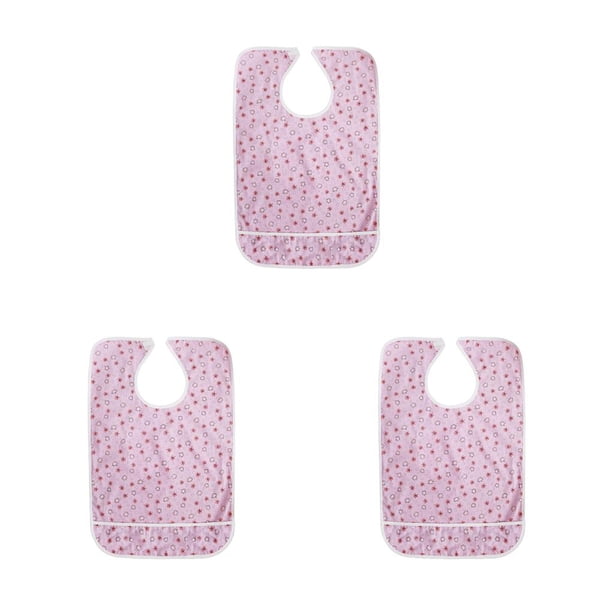 Vogacara Babero para adultos, transpirable, lavable, recogedor de migas, hebilla adhesiva reutilizable, delantal de algodón estampado, gran área de Type1 NO1 Vogacara CBP273128