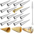 thumbnail image 1 of 16 piezas Moldes para rollos de crema de acero inoxidable, moldes para croissants con forma de cuerno de crema para tubos de cannoli Heladería, 1 of 5