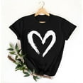 thumbnail image 4 of Xuyuer Women's Lover Printed T-shirt Round Neck Short Sleeved Top, 4 of 5