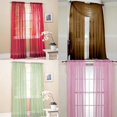 thumbnail image 4 of Glass Yarn Sheer Window Valance Curtain Pure Color Bedroom Home Wedding Decor, 4 of 9
