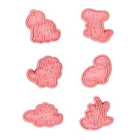 

TONKBEEY Different Dinosaur Cookie Cutters Cartoon 3D Cartoon Bakeware Tools Easy Safe