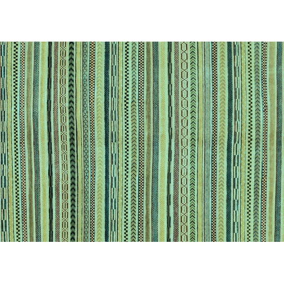 Ahgly Company Indoor Rectangle Abstract Light Blue Modern Area Rugs, 2' x 3'