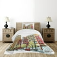 thumbnail image 4 of Ambesonne Detroit Quilted Bedspread Set 2 Pcs, Woodward Avenue Urban, Twin Size, Multicolor, 4 of 5