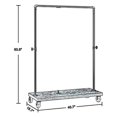 thumbnail image 5 of Benjara BM221277 Wood & Metal Frame Clothes Rack with 1 Shelf & Casters, Brown & Black, 5 of 5
