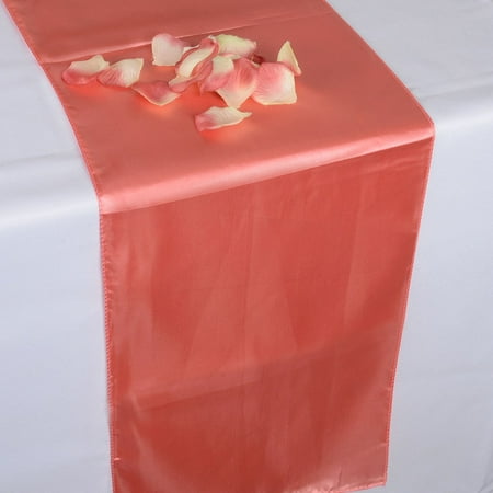 Coral - Satin Table Runner - ( 14 inch x 108 inches )