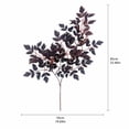 thumbnail image 2 of 3‑Pack Artificial Gratitude Leaf Stems, Faux Fall Burgundy‑Orange Foliage Branches, Realistic Autumn Decorative Stems for Vase, Table Centerpiece, Mantel, Shelf, Thanksgiving Farmhouse Home Decor,F, 2 of 7