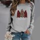 thumbnail image 2 of Sudaderas Navideñas Para Mujer, Camiseta Holgada Estampada A La Moda, Blusa de Manga Larga, Tops Casuales de Cuello Redondo Odeerbi ODB191867, 2 of 7