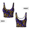 thumbnail image 5 of Lsque Golden Snake And Purple Rose Printed Women'S Sports Bra, Compression, Moisture Wicking, High-Impact Sports Bra For Women,Supportive sports bra-Small, 5 of 9